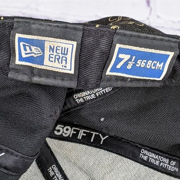 New Era 59Fifty Aspen Snowmass Black & Gold Fitted Baseball Cap Hat - Size 7-1/8 - Picture 9 of 9